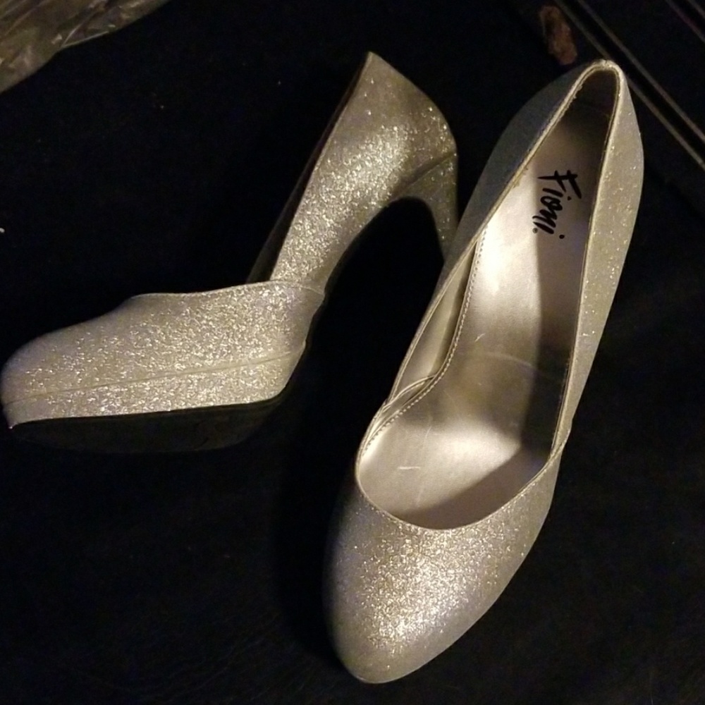 Fiona sparkly silver stiletto heels